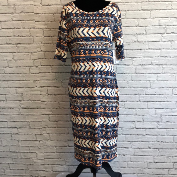 LuLaRoe Dresses & Skirts - NWT! Lularoe Julia Aztec print dress size large